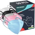 thumbnail image 1 of Mascarilla facial HALIDODO KN95 de 5 capas, transpirable y de seguridad, 50 paquetes, 1 of 7