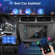 Carpuride 7 Double Din Car Stereo CarPlay Android Auto Bluetooth w/Camera