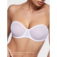 thumbnail image 2 of Women's Sheer Strapless Bras Mesh Sexy Unlined Plus Size See Through Underwire Bra, 2 of 5