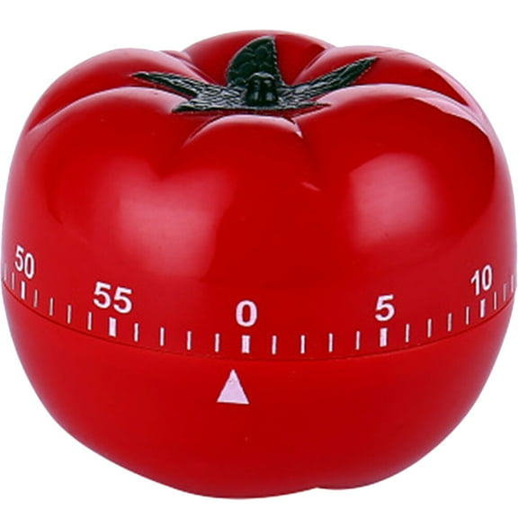 HONITANO 1Pack Tomato Shaped Mechanical Kitchen Timer Red Plastic for Classroom Use