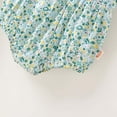 thumbnail image 5 of Curuila Kids Infant Girls Romper With Headbands Fly Sleeve Crew Neck Floral Prints Summer Casual Comfort Bodysuits Light Green Size 6-9 Months, 5 of 8