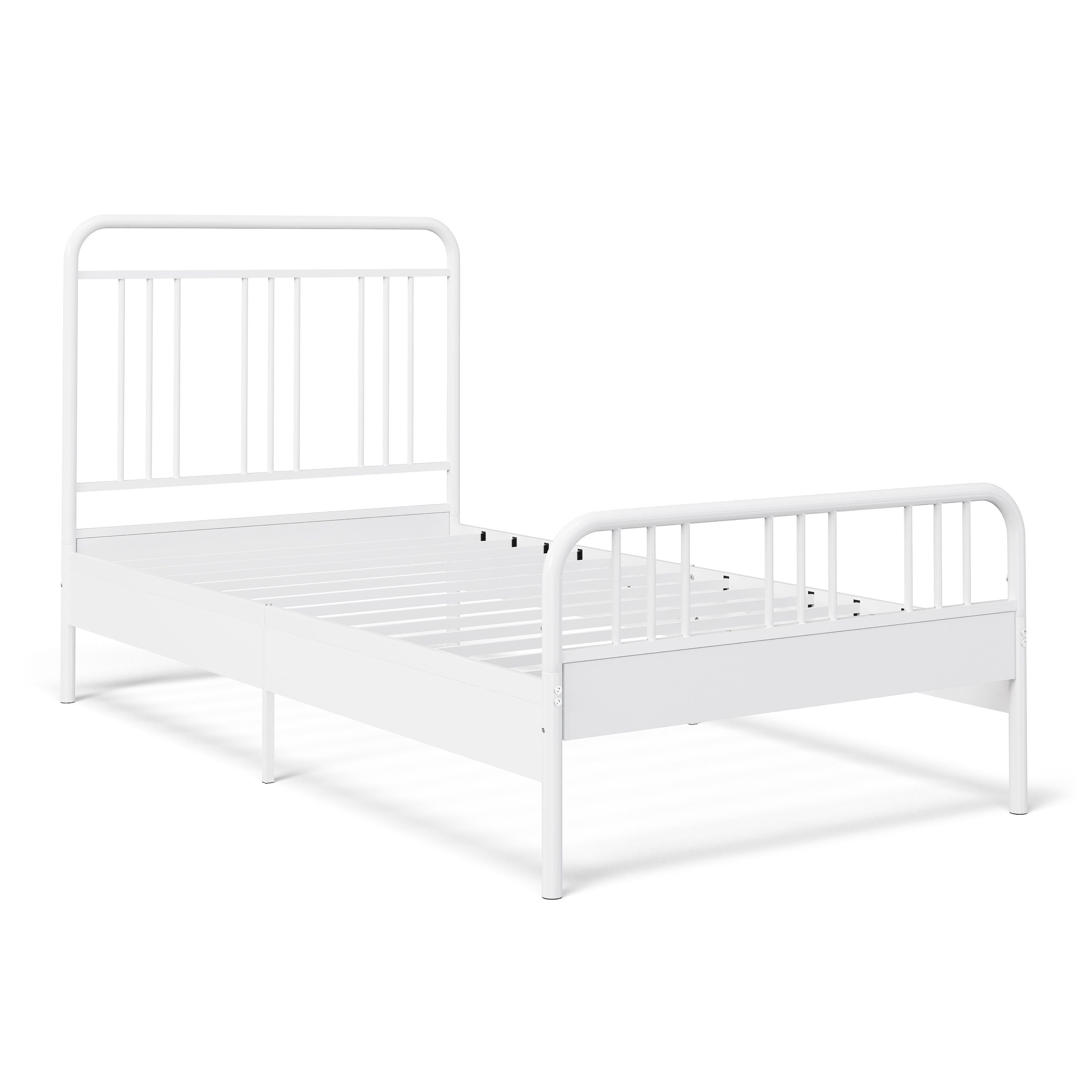 Mainstays Kids Twin Size Metal Platform Bed Frame, White