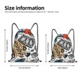 thumbnail image 2 of Fuzoiu French Food Print Drawstring Backpack for Gym, Travel, Yoga,Sports Sackpack String Bag for Women Men-Medium, 2 of 6