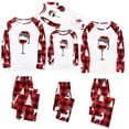 thumbnail image 4 of Nmnitkp Christmas Pajamas for Family Add Festive Atmosphere Family Christmas Pajamas Matching Sets PJ's Sleepwear Printed Top and Plaid Pants with Pockets Family Christmas Pajamas Matching Sets, 4 of 6