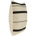 thumbnail image 4 of Northlight 20" White and Black Handloom Woven Outdoor Square Throw Pillow, 4 of 5