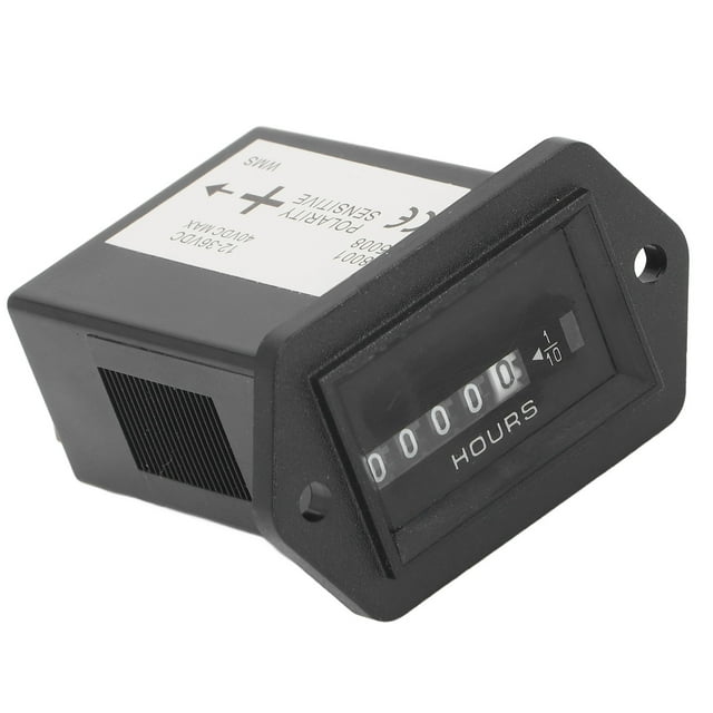Medidor De Horas Mecánico, 12-36 VCC Medidor De Horas Mecánico Almacenamiento De Datos Cuarzo De Alta Precisión Para Generador