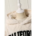 thumbnail image 4 of Tfken Sweater For Girls Teen Size 12-13 Years Hooded Letter Print Classic-Fit Fashion Beige Pullover Sweater, 4 of 7