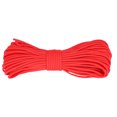 thumbnail image 1 of Cuerda de paracaídas multifuncional reflectante de 7 hebras para aventuras de acampada y caza, color rojo, 31 m, 1 of 8