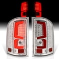 thumbnail image 2 of AJP Distributors Chrome Housing Clear Lens Red Tube LED Bar Tail Lights Brake Stop Signal Lamps Assembly Compatible/Replacement For Chevrolet Chevy Silverado 2007 2008 2009 2010 2011 2012 2013 2014, 2 of 10