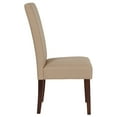 thumbnail image 5 of Flash Furniture Greenwich Series Beige Fabric Upholstered Panel Back Mid-Century Parsons Dining Chair, 5 of 6