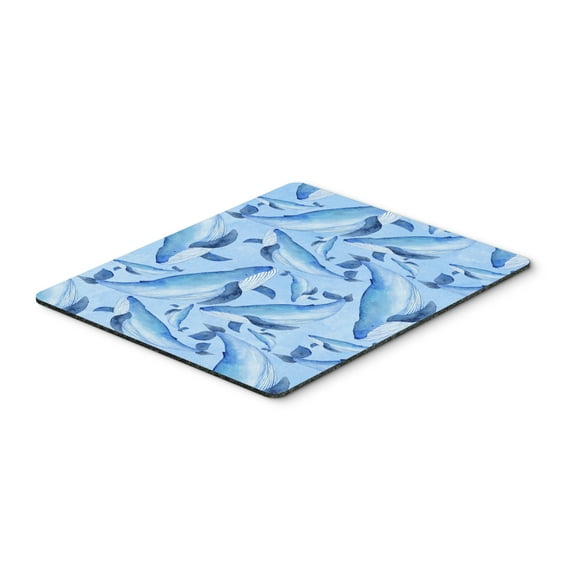 Watercolor Nautical Whales Mouse Pad Hot Pad or Trivet