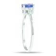 thumbnail image 3 of SZUL Women's Tanzanite and Diamond Sparkle Ring in 10K White Gold, 3 of 5