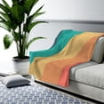 thumbnail image 3 of Diagonal Stripes Plush Blanket Throw, 3 of 3