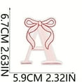 thumbnail image 2 of 26pcs Pink Bow Embroidery Iron-On Letter Patches, Alphabet A-Z Patches for Clothes, DIY Crafts, T-Shirts, Backpacks, Jackets, Accessories, Sew or Iron On Patches, Cute Embroidery Appliques, 2 of 5