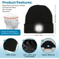 thumbnail image 5 of MAMOWEAR Winter Beanie Hat with Light, Headlamp Winter LED Hat Light, Gifts for Father Men Dad Husband Caps, 5 of 7