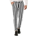 thumbnail image 3 of Gubotare Mens Workout Pants Trousers Striped Large Size Refreshing Comfortable Casual Trousers (Black, XXL), 3 of 4