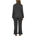 thumbnail image 4 of FAIWAD Silk Pajamas for Women Set Long Sleeve Button Down Sleepwear Comfy Loungewear Pjs Outfits, 4 of 6