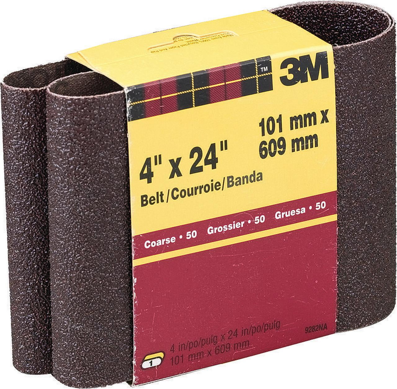 3M 9282 Heavy Duty Resin Bond Power Sanding Belt, 24 in x 4 in, 50 Grit by 3M