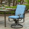 thumbnail image 3 of ARDEN Outdoor Midback Chair Cushion, 18 x 16.5, Rain-Proof, Fade Resistant Amalfi Blue Tile, 3 of 9