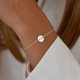 thumbnail image 2 of Pulsera Ursteel con inicial plateada ajustable de 20 cm para mujer, 2 of 6