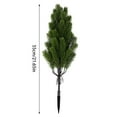thumbnail image 2 of Artificial Cedar Topiary Trees 21.6 Inches, UV Resistant Faux Outdoor Plants with Ground Spike for Front Porch Garden Decor, Christmas Cypress Stakes, 2 of 7
