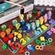 thumbnail image 1 of Rompecabezas de números de madera Tablero de juego Juego de matemáticas Juguetes de aprendizaje Irfora Rompecabezas de números, 1 of 6