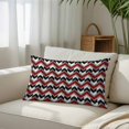 thumbnail image 3 of Black Red,Standard Size Pillow Cover,Pillowcase Protectors with Zipper,Breathable Decorative Throw Pillow Case Cover,Abstract Minimalist Geometric Lines Stripes Art Pillow Shams for Couch 20x26Inch, 3 of 8