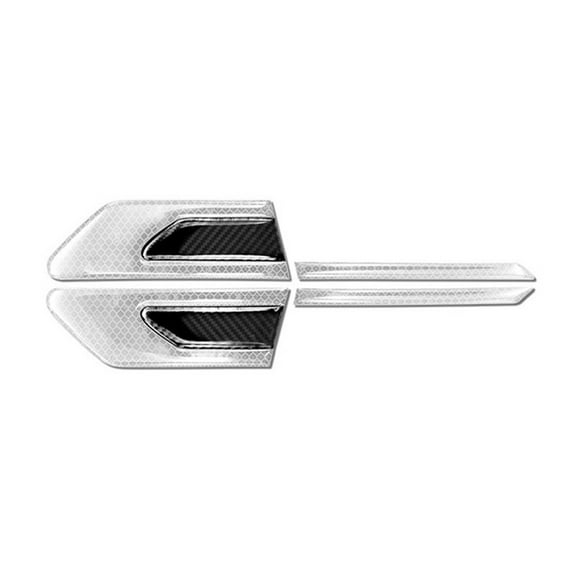 Mightlink 1 Pair Strip Reflective Tape Carbon Fiber Grain Self-adhesive 3D Texture High Brightness Heat-resistant Car Decoration Waterproof Night Driving Safety Luminous Car Door Sticker for Car