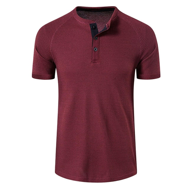 Mens Short Sleeve Shirts,Mens Solid Color Short Sleeve Round-Neck Blouses,Short Sleeve Shirt