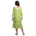 thumbnail image 3 of Moomaya Cotton A-Line Flared Sleepwear For Ladies WoMen's Nightdress, 3 of 6