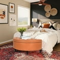 thumbnail image 5 of Homebeez 43.5" Half Moon Storage Ottoman,Button Bedroom Benches for Entryway Living Room,Gray, 5 of 5