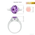 thumbnail image 5 of ANGARA Natural 3.15 Ct. Amethyst with Diamond Classic Ring in 14K White Gold for Women (Ring Size: 7.5), 5 of 10