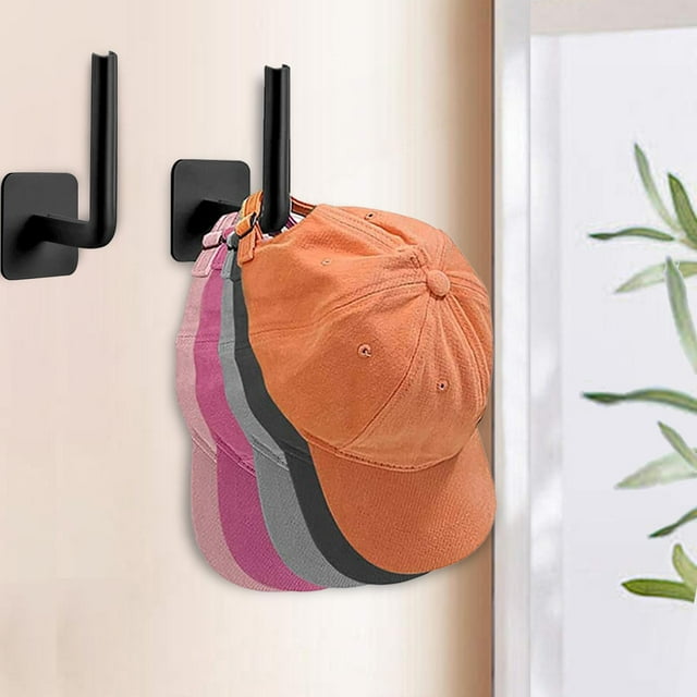 Estantes para gorras de béisbol Macarena Gancho para sombrero montado en la pared Negro