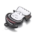 thumbnail image 4 of Theme Alloy Enamel Pendants White with Black Hat and Broom Electrophoresis Black 22.5x14.5x1.5mm Hole: 1.6mm, 4 of 4