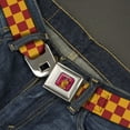 thumbnail image 2 of The Wizarding World of Harry Potter Belt, Seatbelt Buckle Belt, Harry Potter Gryffindor House Checkers Gold Burgundy, 32 to 52 Inches, 2 of 7