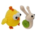 thumbnail image 1 of AMLESO 2pcs Beginner Crochet Kit DIY Needlework Crocheting Complete Crochet Kit Starter Chick Snails, 1 of 8