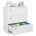 thumbnail image 6 of 3 Drawer File Cabinet with Lock,Rolling File Cabinets,Under Desk File Cabinet,Three Drawer Filing Cabinet for Home Office with Wheels,Fit A4/Letter/Legal File,Fully Assembled Except Casters, 6 of 6