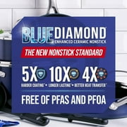 Blue Diamond 2-Piece Ceramic Nonstick Fry Pan Set – 9.5 & 11, Toxin-Free, Dishwasher Safe, Blue​