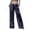 Navy, variant on Women Sparkly Sequin Wide Leg Pants Shiny Elastic Drawstring Palazzo Pant Color Navy Size XL