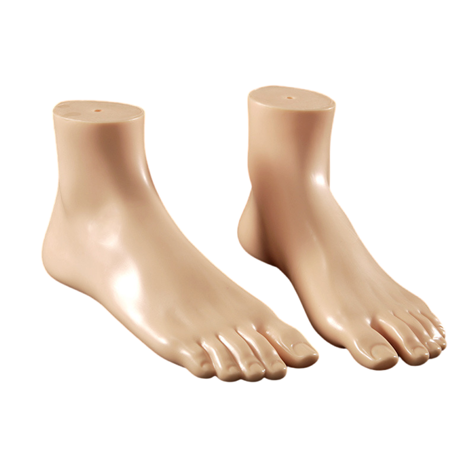 Pack of 2 Professional PVC Foot Mannequin Shoe Exhibition Foot Model for Footwear Presentation Academic Demonstration