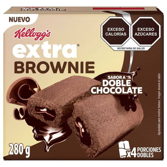Brownie Extra Kellogg's sabor doble chocolate 280 g