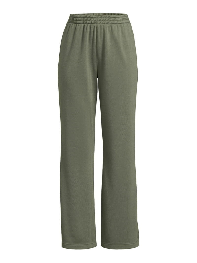 Athletic Works Women's Wide Leg Pants with Side Vents, Sizes