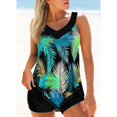 thumbnail image 4 of Maillot de Bain Deux Pièces pour Femmes Grande Taille avec Nœud Imprimé et Short, 4 of 4