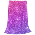thumbnail image 2 of Honeii Pink Purple Glitter Print Fleece Blanket - Throw Blanket for Bed, Sofa, Couch, Camping, and Travel , Microplush Ultra Soft Warm Blanket-80"x60", 2 of 7