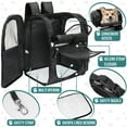 thumbnail image 3 of PetAmi Dog Backpack Carrier For Small Large Cat, Pet, Puppies, Ventilated Pet Hiking Backpack Travel Bag, Airline Approved Cat Backpack Carrier, Safety Back Support, Camping Biking Dog Bag, Black, 3 of 8