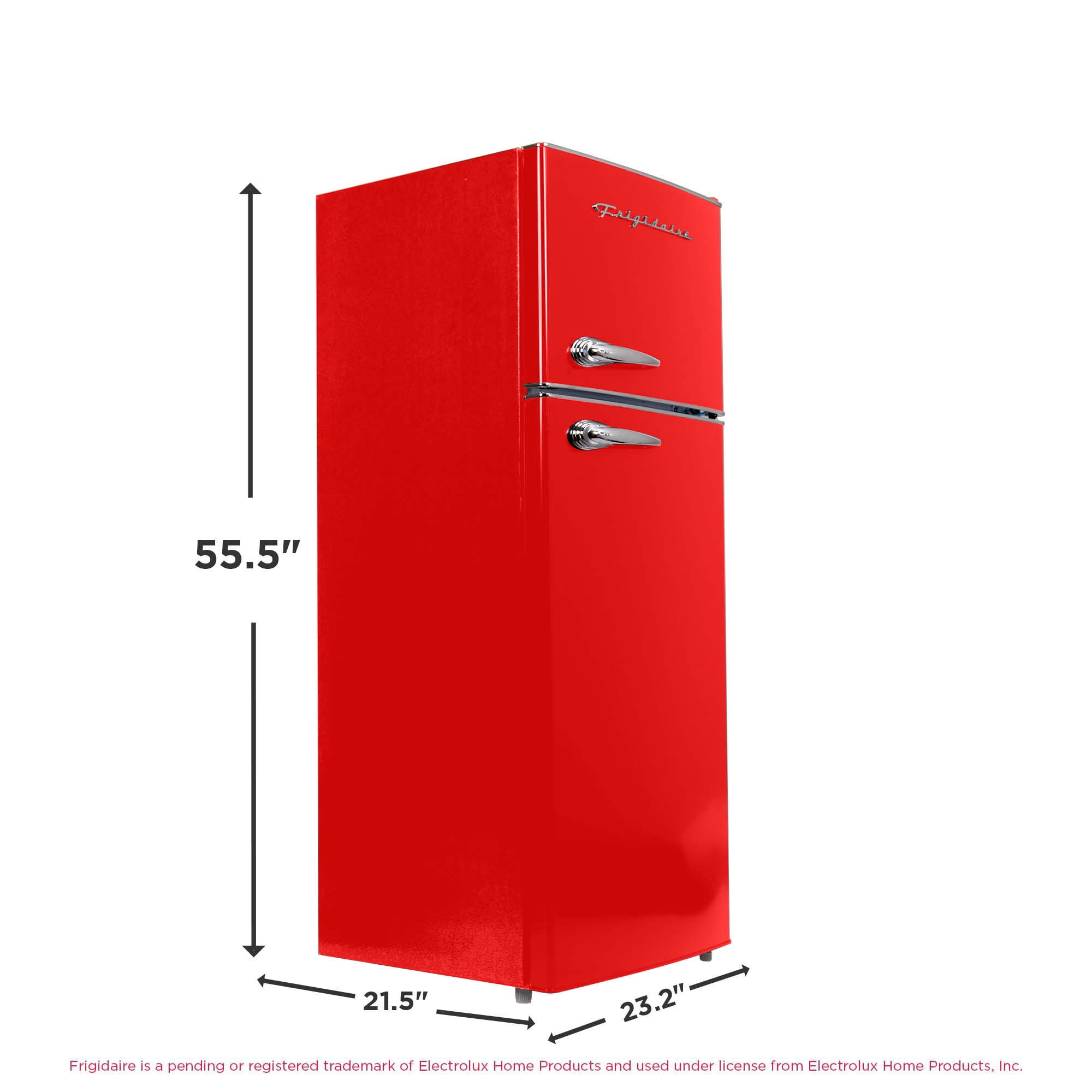 Frigidaire 7.5 Cu. ft. Retro Refrigerator, Top Mount Apartment Size Fridge, Red