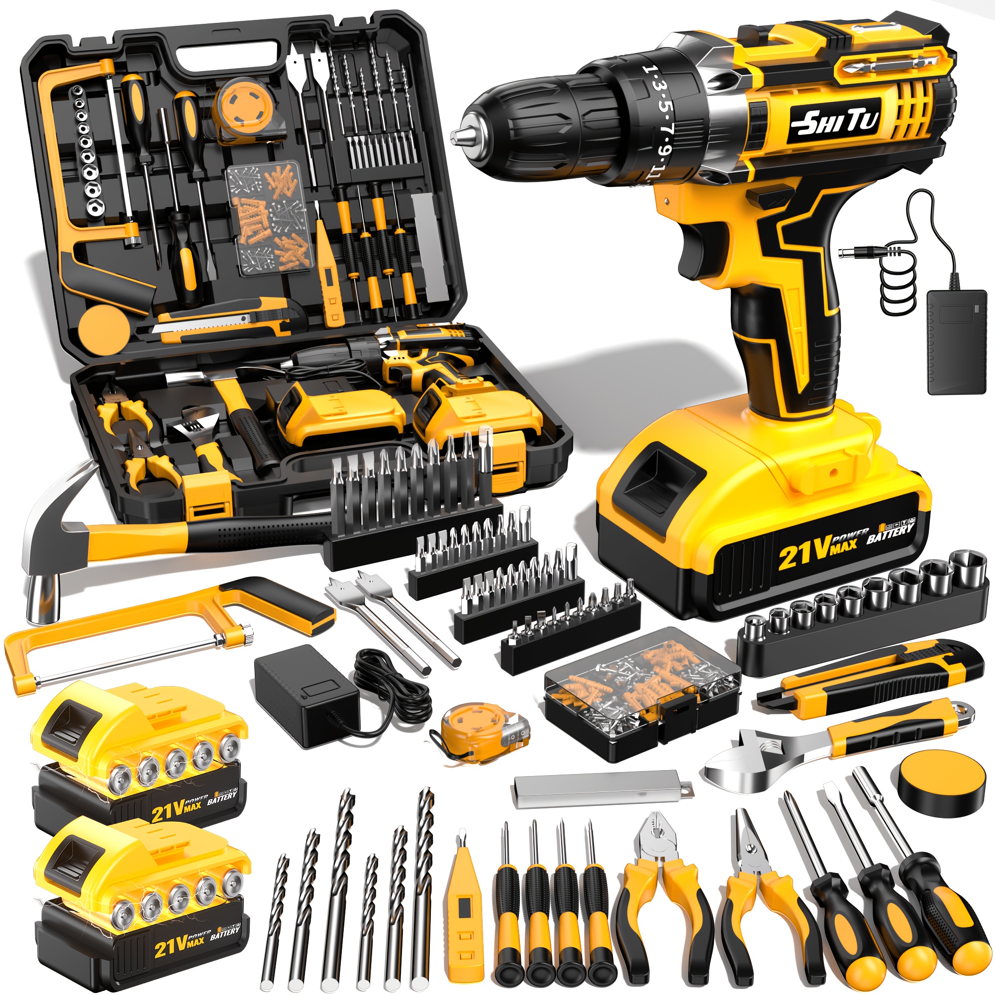 DGB 21V Cordless Drill Driver, Heavy-Duty Power Drill for Construction, Renovation & Industrial Projects