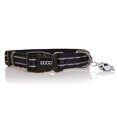thumbnail image 2 of Doog Pet Collar COLBFL-M Lassie; Black With Reflective Strip; Neoprene Base With Nylon Finish; Plastic Buckle Closure; Hand Washable; With Silver ID Tag, 2 of 2