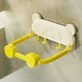 thumbnail image 4 of Piwvid Foldable Basin Rack, Wall Mounted with Hooks, No Punch Washbasin Hook Storage Shelf, Multipurpose Bathroom Wall Hook for Organizing, 4 of 4