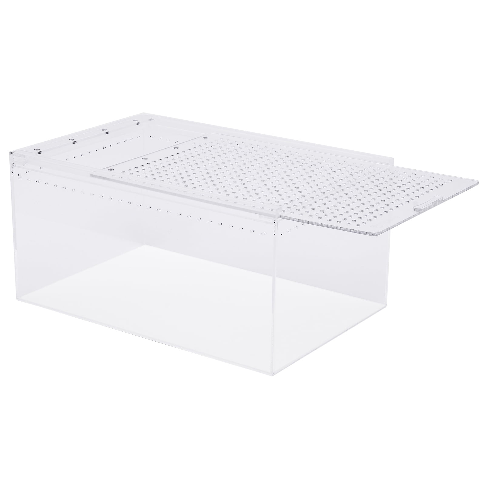 Dwellnix Transparent Pet Feeding Box Large Size Acrylic Plant Pet Reptile Terrarium Tank